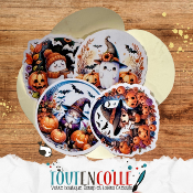 4 illustrations dcoupes halloween mignon