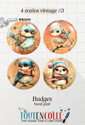 4 Badge Exclusif - 4 zozios vintage #3 - 44mm