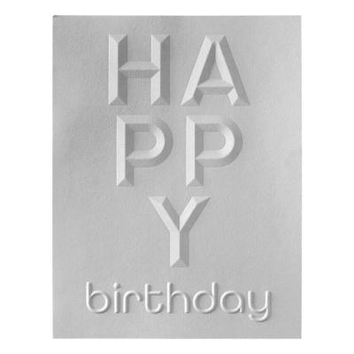 3D embossing folder - Beveled happy birthday