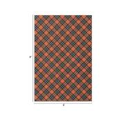 Kraft Stock Halloween Sparkle Plaid - Papier kraft pailleté motif plaid - 20 feuilles