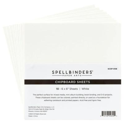 10 chipboard sheets - 6"