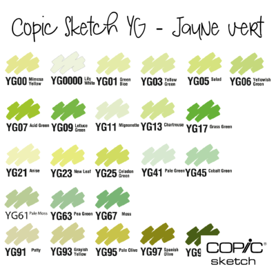 Copic Sketch <br> YG - Jaune vert (jaune froid)