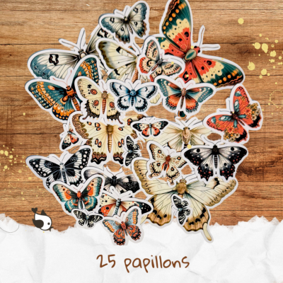 25 Papillons découpés