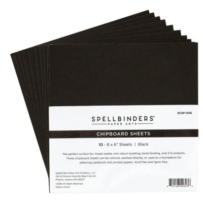 10 chipboard sheets - 6"