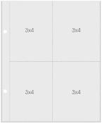 10 Pages pour classeur sn@p 15x20cm - 4 compartiments