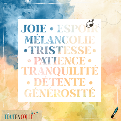 Pochoir Exclusif - Mots 1 - Joie