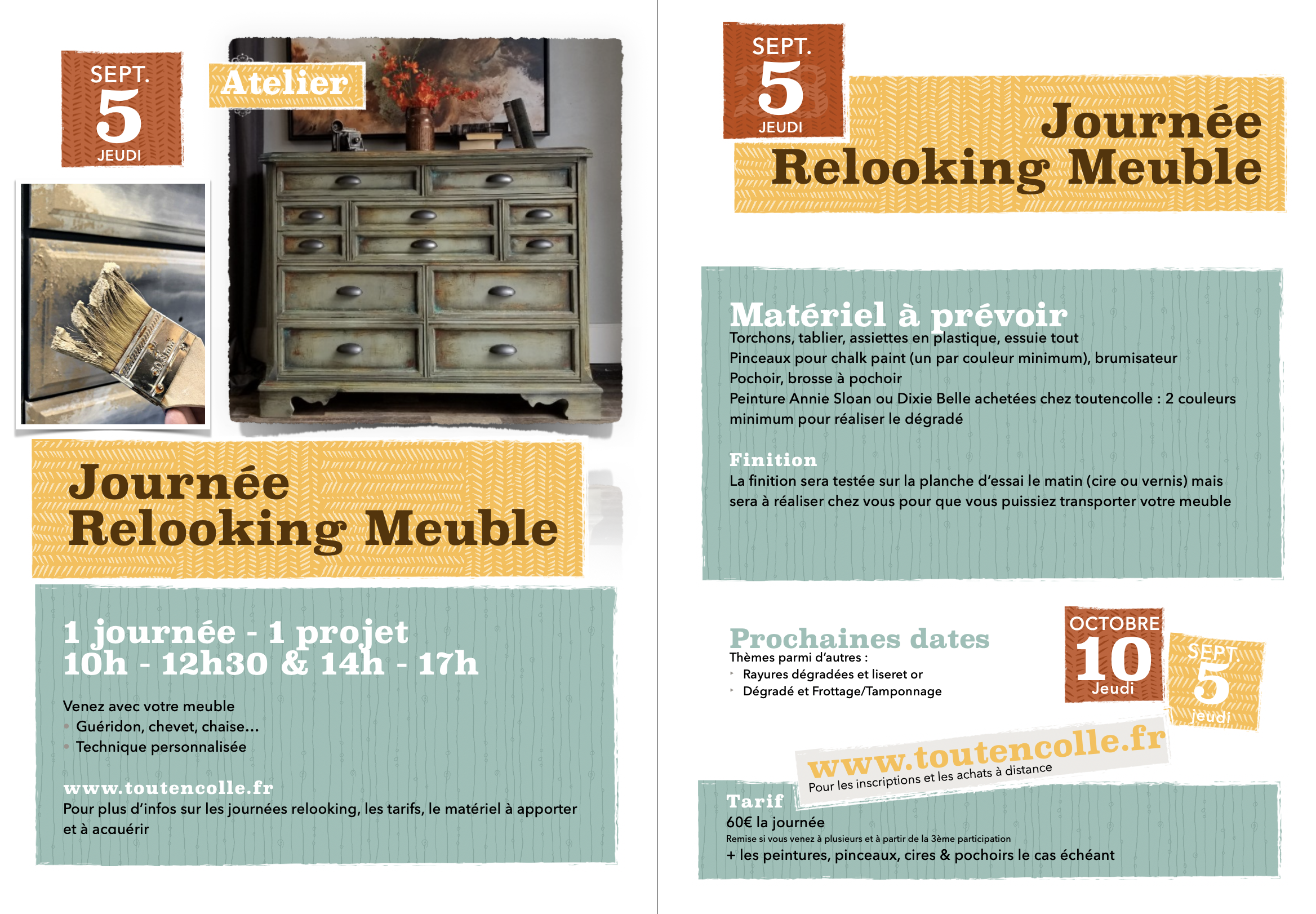 atelier relooking meuble annie sloan chez Toutencolle